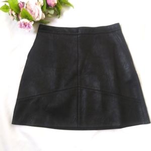 Zara Textured Vegan Leather Skirt